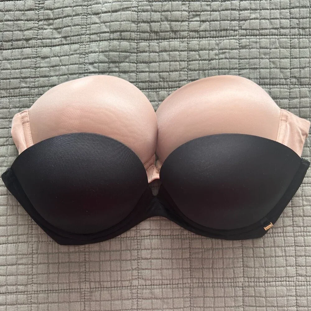 VICTORIA'S SECRET Very Sexy Push-Up Strapless Bra - BLACK - Size 34 C - Picture 10 of 12